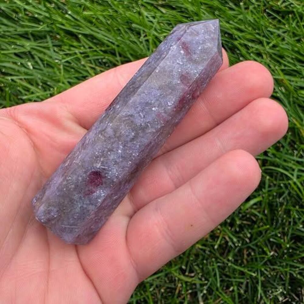 Purple Lepidolite Crystal Tower